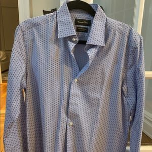 Mens Blue Pattern Shirt